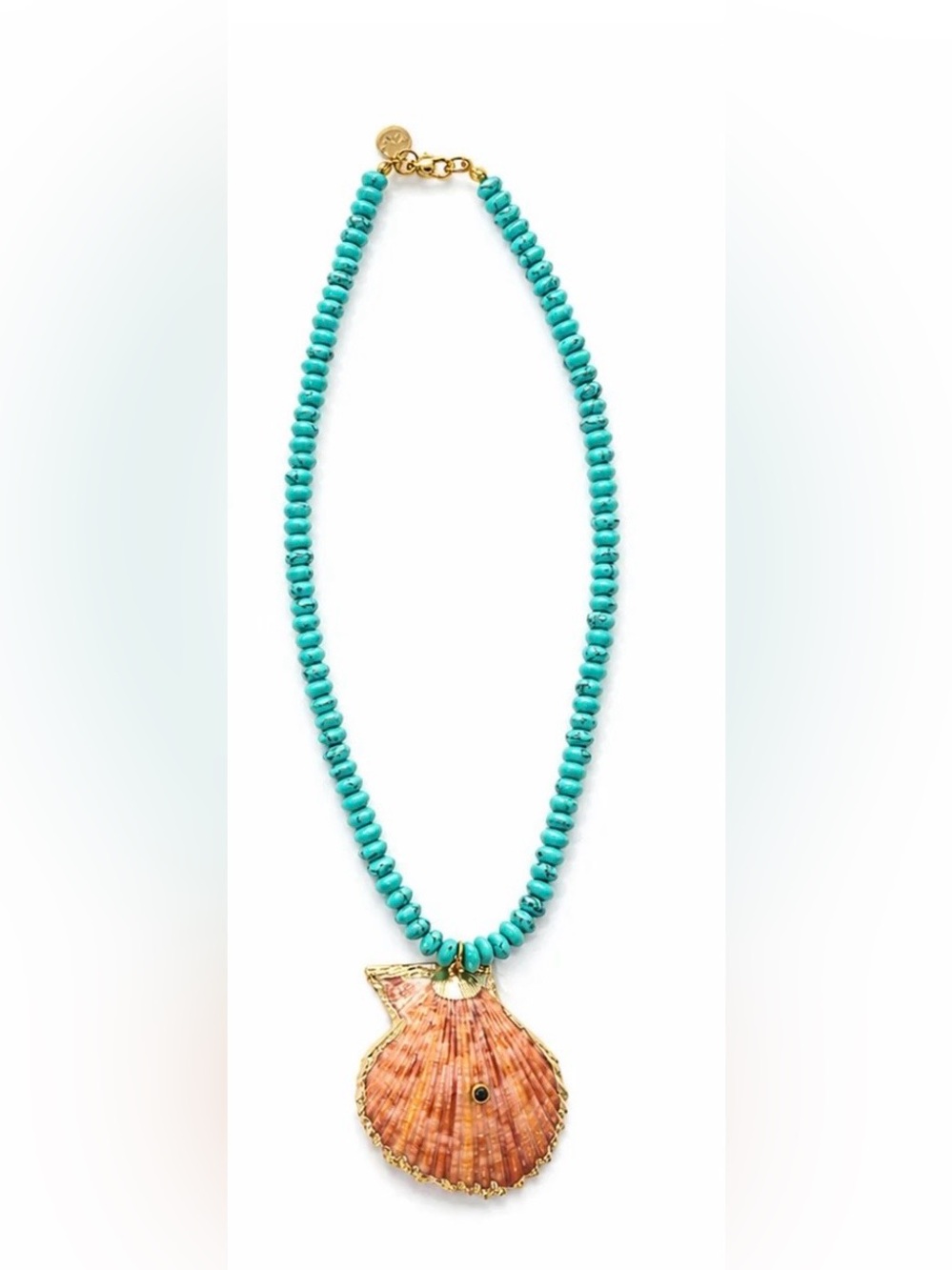 New mayamar azure coast Turquoise and shell necklace